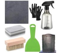 Grave Cleaning Kit - Cleaning Tools | Gentle Cloth Gloves Brush Spray Bottle Scraper Sponge For Stone Care Memorial Maintenance Churchyard Cemetery Upkeep Monument Preservation Historical Site