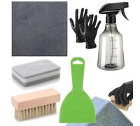 Grave Cleaning Kit - Deluxe Cleaning Tools, Cloth Gloves Brush Spray Bottle Scraper Sponge For Stone Care Memorial Maintenance Churchyard Cemetery Upkeep Monument Preservation Historical Site