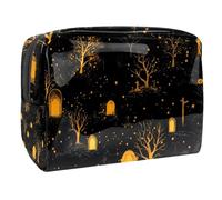 Grave Dead Tree Halloween Cosmetic Bag for Women, Travel Toiletries Bags Large PVC Makeup Handy Pouch Organiser with Zipper
