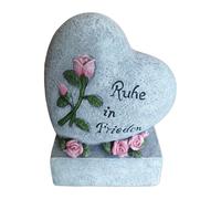 Grave decoration Grave ornament Memorial heart Funeral decoration RIP plaque