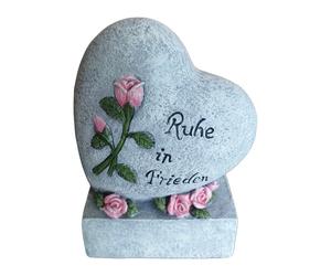 Grave decoration Grave ornament Memorial heart Funeral decoration RIP plaque