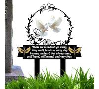 Grave Decorations - Commemorative Tombstone Cross Marker | Memorial Trade | Sympathy 2D Acrylic For The Graveyard | Heart And Crossing Of Memory Sympathy Grave For