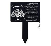Grave Decorations for Cemetery, Dad Metal Grave Markers, Plaque Sympathy, Garden Waterproof Cemetery Memorial Stakes, Signs Decoration for Graveside, Include Cross Charm, for Garden, Grave Side (Dad)