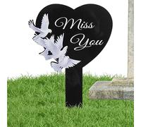 Grave Decorations Memorials,Acrylic Cemetery Stake for Outdoors - Garden Stake Memorial Metal Decoration for Cemetery Outdoors Yard Lawn