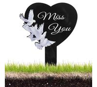 Grave Decorations Memorials Sympathy 2D Acrylic Stake for Cemetery | Metal Memorial Garden Stake Graves Cemetery Decorations Sign for Lawn