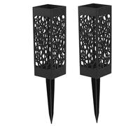 Grave er Holders, 2 Pcs 11.4 inch Memorial Vases for Graves with Long Spike, Black Plastic Memorial Cemetery Vases with Drainage Holes for Gravestone Garden Yard