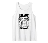 Grave Expectations Halloween Tombstone for Spooky Fun Tank Top