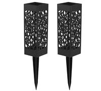 Grave Flower Holders Cemetery Vases with Spikes 11.4 inch Memorial Vases for Graves with Long Spike Black Plastic Memorial Cemetery with Drainage Holes 2 Pcs