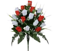 Grave Flower Pots Artificial Flowers Improved Design Indoor Outside Hanging Fake Flowers Home Garden Decorating Cemetery Planter Porch Wedding Farmhouse Decoration