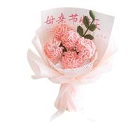 Grave Flowers 3 Carnations Hand Crocheted Day Bouquet Beautifully Crocheted Flowers Timeless Home Happy Day