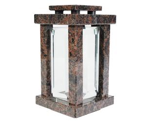 Grave Lamp Granite Aurora Cemetery Light Square Modern High-Quality Glass