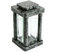 Grave Lamp Granite Olive Green Cemetery Lantern Grave Jewelry Glass Grave Light