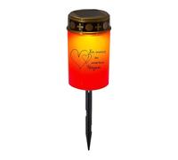 Grave Light, Decorative Tea Lantern | LED Memorial Light with Stake for Driveway Cemetery and Outdoor in Remembrance of the Deceased