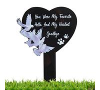 Grave Marker for Memorials, Memorial Plaques, Cemetery Stakes with Heart Shape, Black Waterproof Plaques, Stakes, Memory Decoration for Parents and Deceased, Siehe Beschreibung, Iron, See description