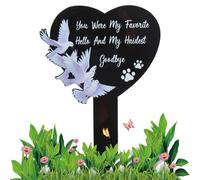 Grave Markers, Memorial - durable Remembrance Plaques Cemetery Stake, Heart Shape Waterproof Graveyard, Decorations Friend Outdoor & Birthday | Friend, Outdoor & Birthday lightweight