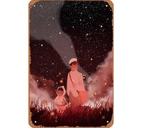 Grave Of The Fireflies World War Ii Vintage Poster Metal Tin Sign Retro Wall Decor for Cafe, Club, Kitchen and home 8 x 12 inch Plaque Poster