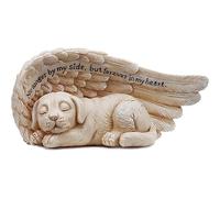 Grave Ornament Angel Dog, Grave Decoration, Weatherproof for Dogs, Memorial Dog Grave Decoration, Dog Statues with Angel Wings, Animal Statue Made of Resin