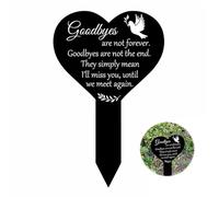 Grave Ornaments, Memorial Plaques, Memorial Garden Ornaments, Grave Decorations Heart Shaped Waterproof Sympathy, Dad Grave Ornaments for Family From Daughter Son Grandparents Bereavement (Black)