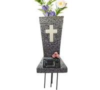 Grave Vases for Graves - Grave Decoration and Grave Decoration for Graves, Grave Stone Memorial Vase - for Women, Men, Visitors, Veterans, in the Garden, Park, Roadside, Yard, Lawn and Courtyard