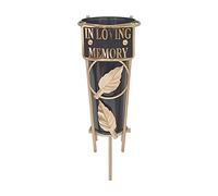 Grave Vases with Spike Grave Ornaments - Memorial Plaques/Black Vases Flower Holders with Personalised Quotes; Metal Spikes Grave Decorations in Loving Memory of your Loved Ones (In Loving Memory)
