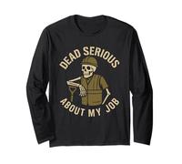 Gravedigger Cemetery Worker Digging Graves Graveyard Crew Long Sleeve T-Shirt