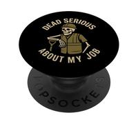 Gravedigger Cemetery Worker Digging Graves Graveyard Crew PopSockets Adhesive PopGrip