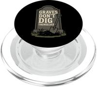 Gravedigger Cemetery Worker Digging Graves Graveyard Crew PopSockets PopGrip for MagSafe