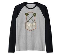 Gravedigger Cemetery Worker Digging Graves Graveyard Crew Raglan Baseball Tee
