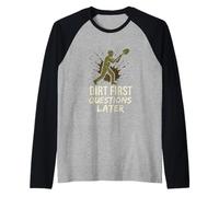 Gravedigger Cemetery Worker Digging Graves Graveyard Crew Raglan Baseball Tee