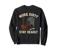 Gravedigger Cemetery Worker Digging Graves Graveyard Crew Sweatshirt