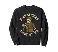 Gravedigger Cemetery Worker Digging Graves Graveyard Crew Sweatshirt