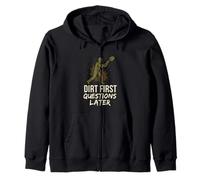 Gravedigger Cemetery Worker Digging Graves Graveyard Crew Zip Hoodie