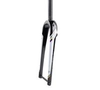 Gravel Bikes Rigid Fork Carbon Fiber Bike Front Forks 700C Road Disc Brake 28.6mm 1-1/8'' Straight Tube 1-1/2''Tapered Thru Axle 12 * 100mm(Gloss White,Straight)