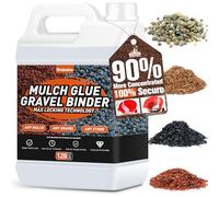 Gravel Binder, Mulch Glue for Landscaping Fast-Drying Pebble Glue&Gravel Hold Non-Toxic Long-Lasting Mulch for Landscaping, Pine Straw, Outdoor Strong Stone Glue/Gravel Binder for Garden(3.78L)