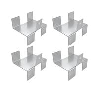Gravel Board Clip | No-Drill Metal Heavy Duty Fixer - 4-Piece Gravel Board Post Brackets - for Outdoor Garden Yard Patio Porch Pergola Gazebo Deck Gate Concrete Tile