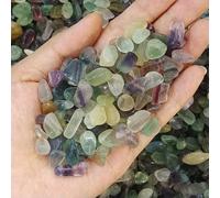 Gravel Crystals Chip Natural Stone Quartz Agate Healing Energy Minerals Tumbled Gemstone Specimen Aquarium Home Decor Crafts-Fluorite-50g