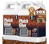 Gravel Glue- 2 Gallon Gravel Binder, Rock, Stone Adhesive & Mulch Glue, Dual Bond Tech Ready-to-Use, Outdoor Artificial Grass Adhesive for Pebble, Bonding, Garden, Bathtub Landscaping, Resin Glue