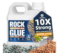 Gravel Glue for Garden Stones - 32OZ Stone Glue with Grip Max for Strong Adhesion of Rocks, Gravel&Mulch, Last all Seasons Non-Toxic, Fast-Drying, and Weather-Resistant for Pebble, Pine Straw