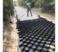 Gravel Grid Driveway Walkway Geo Cell Grids, Honeycomb Ground Grid Stabilizer, for Earthwork/Parking Lots/Lightweight Traffic Areas/Flat Areas (Size : 3m x 7m (10ft x 23ft))