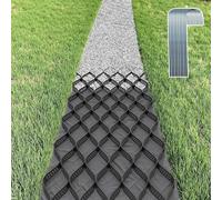 Gravel GridGeo Grid Expansion Foldable 6.6x22 ft / 79.2x264 in, Black 2in High Geo Grid Thick Gravel Grids, Gravel Retaining Wall Grid HDPE Material, Ground Stabilization Grid, Foldable & Ten