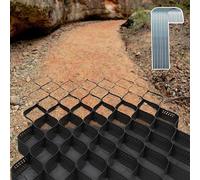 Gravel GridGeo Grid Gravel Retainer 5x33 ft / 60x396 in, Black 4in High Geo Grid Ground Grid,Thick Grid, Gravel Grid HDPE Material, Ground Stabilization Grid, Gravel Slope Driveways Ground Gr