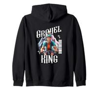 Gravel King Gravel Bike Bicycle Rider Zip Hoodie