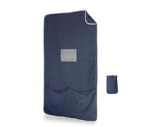 Gravel Layover Ultra-Compact Packable Down Alternative Blanket for Travel & Camping - Lightweight, Warm Travel Blanket Airplane, Car Blanket - Blue, 66 x 40 inch