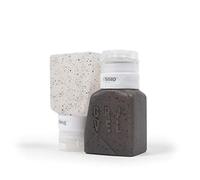 Gravel Soft 3oz Silicone Travel Liquid Bottles Leak Proof (Two Pack) TSA Approved, Clear and Frosted Gray