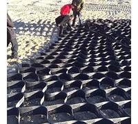 Gravel Stabilizer Driveway Ground Grid, Geocell Grid For Gravel Stabilization Erosion Control 2 inches Black Multiple Sizes(100cm x 800cm (39inX315in))