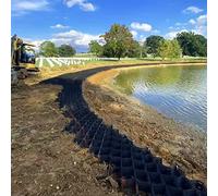 Gravel Stabilizer for Driveways & LandscapesBlackSystem Easy Installat Multiple Sizes (5x9m / 16.4x29.5ft) Solut