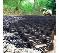 Gravel Stabilizer Grid for Driveways - Small Soil Stabilization Mats with Drainage Holes, Anti-Slip, Permeable Ground Stabilizers for Hillside Earthworks