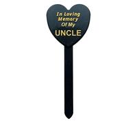 Graveside Heart Plaque 22.5cm Mum Dad Son Daughter Nan Grandad Uncle Aunt Niece Nephew Cousin Many Derivatives of These Too Or We Can Supply A Bespoke Heart. (My UNCLE)