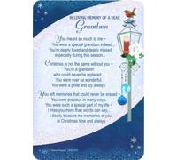 Graveside Memorial Card - In Loving Memory of A Dear Grandson At Christmas