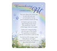 Graveside Memorial Card Plastic coated and Waterproof - Remembering a Dearly Loved Pet 1001